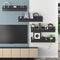 vidaXL Wall Shelf 4 pcs High Gloss Grey 80x11.5x18 cm Engineered Wood