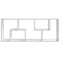 vidaXL Wall Shelf High Gloss White 36x16x90 cm Engineered Wood