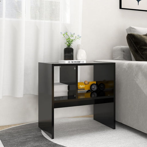 vidaXL Side Table Black 50x30x50 cm Engineered Wood