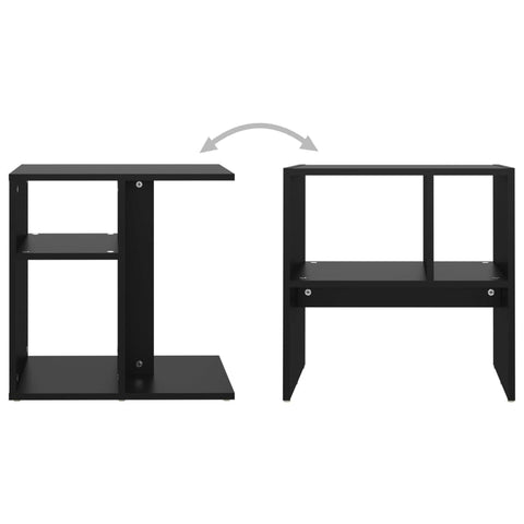 vidaXL Side Table Black 50x30x50 cm Engineered Wood