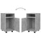 vidaXL Side Cabinet with Wheels Concrete Grey 33x38x60 cm Engineered Wood