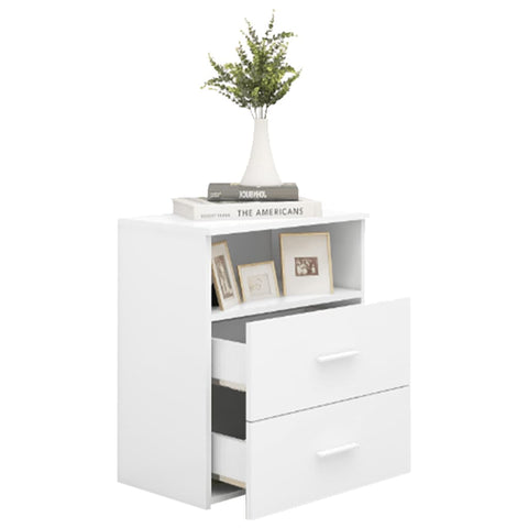 vidaXL Bed Cabinet White 50x32x60 cm