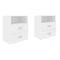 vidaXL Bed Cabinets 2 pcs White 50x32x60 cm