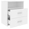 vidaXL Bed Cabinets 2 pcs White 50x32x60 cm