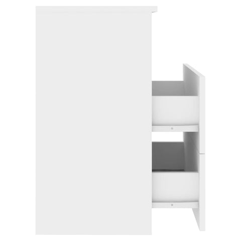 vidaXL Bed Cabinets 2 pcs White 50x32x60 cm