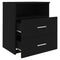 vidaXL Bed Cabinets 2 pcs Black 50x32x60 cm