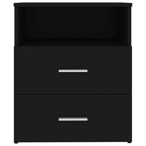 vidaXL Bed Cabinets 2 pcs Black 50x32x60 cm
