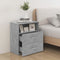 vidaXL Bed Cabinet Concrete Grey 50x32x60 cm