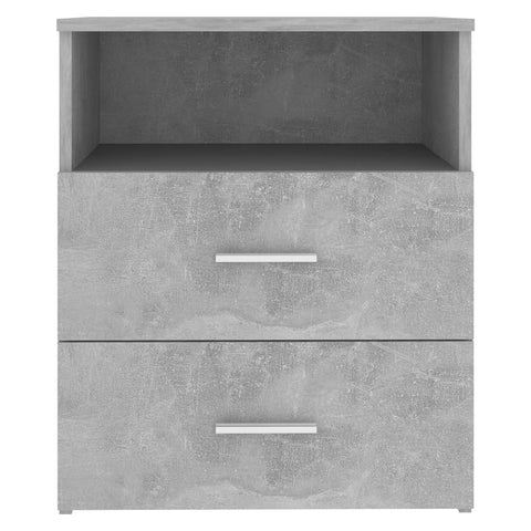 vidaXL Bed Cabinet Concrete Grey 50x32x60 cm