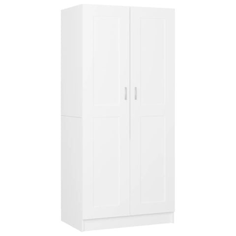 vidaXL Wardrobe White 82.5x51.5x180 cm Engineered Wood