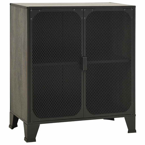 vidaXL Storage Cabinet Grey 72x36x82 cm Metal and MDF