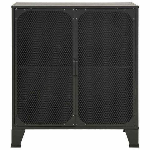 vidaXL Storage Cabinet Grey 72x36x82 cm Metal and MDF