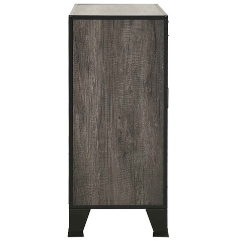 vidaXL Storage Cabinet Grey 72x36x82 cm Metal and MDF