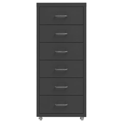 vidaXL Mobile File Cabinet Anthracite 28x41x69 cm Metal
