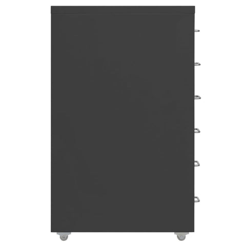 vidaXL Mobile File Cabinet Anthracite 28x41x69 cm Metal