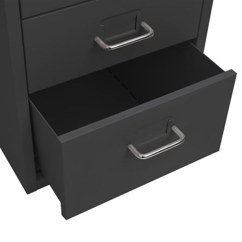 vidaXL Mobile File Cabinet Anthracite 28x41x69 cm Metal