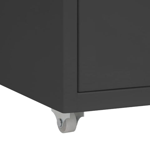vidaXL Mobile File Cabinet Anthracite 28x41x69 cm Metal