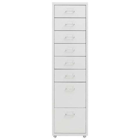 vidaXL Mobile File Cabinet Grey 28x41x109 cm Metal
