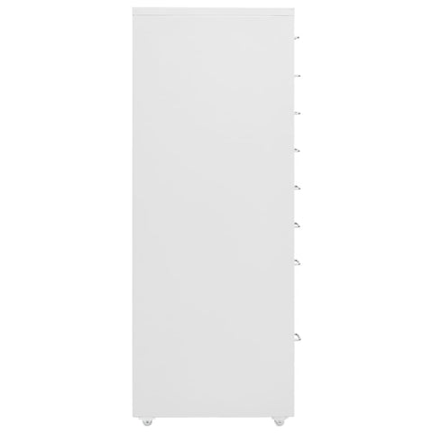 vidaXL Mobile File Cabinet Grey 28x41x109 cm Metal