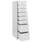 vidaXL Mobile File Cabinet Grey 28x41x109 cm Metal