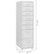vidaXL Mobile File Cabinet Grey 28x41x109 cm Metal