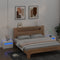 vidaXL Bedside Cabinets 2 pcs with LEDs White 60x35x40 cm