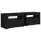 vidaXL Bedside Cabinets 2 pcs with LEDs Black 60x35x40 cm