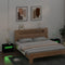 vidaXL Bedside Cabinets 2 pcs with LEDs Black 60x35x40 cm