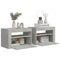 vidaXL Bedside Cabinets 2 pcs with LEDs Concrete Grey 60x35x40 cm