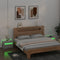 vidaXL Bedside Cabinets 2 pcs with LEDs Concrete Grey 60x35x40 cm
