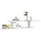 vidaXL Wall-Mounted TV Shelf White 125x18x23 cm Engineered Wood