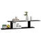 vidaXL Wall-Mounted TV Shelf Black 125x18x23 cm Engineered Wood