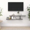 vidaXL Wall-Mounted TV Shelf Black 125x18x23 cm Engineered Wood