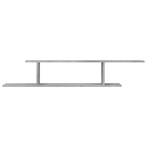 vidaXL Wall-Mounted TV Shelf Concrete Grey 125x18x23 cm Engineered Wood