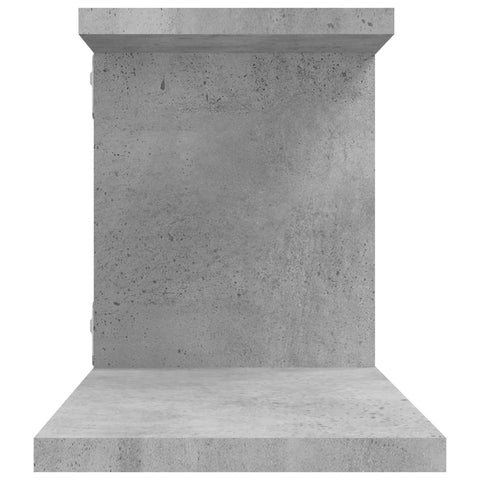 vidaXL Wall-Mounted TV Shelf Concrete Grey 125x18x23 cm Engineered Wood