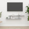 vidaXL Wall-Mounted TV Shelf Concrete Grey 125x18x23 cm Engineered Wood