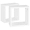 vidaXL Wall Cube Shelves 2 pcs White 30x15x30 cm