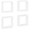 vidaXL Wall Cube Shelves 4 pcs White 30x15x30 cm