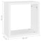 vidaXL Wall Cube Shelves 4 pcs White 30x15x30 cm