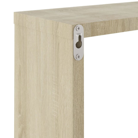 vidaXL Wall Cube Shelves 6 pcs Sonoma Oak 30x15x30 cm