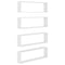 vidaXL Wall Cube Shelf 4 pcs White 100x15x30 cm Engineered Wood