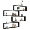 vidaXL Wall Cube Shelf 4 pcs Black 100x15x30 cm Engineered Wood