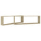 vidaXL Wall Cube Shelf 2 pcs Sonoma Oak 100x15x30 cm Engineered Wood