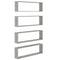 vidaXL Wall Cube Shelf 4 pcs Concrete Grey 100x15x30 cm Engineered Wood