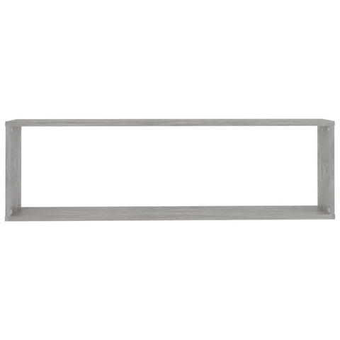 vidaXL Wall Cube Shelf 4 pcs Concrete Grey 100x15x30 cm Engineered Wood