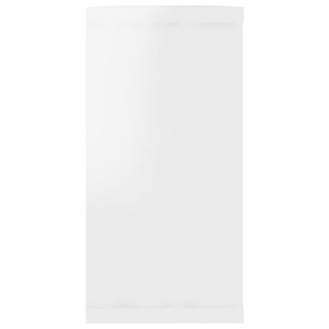 vidaXL Wall Cube Shelf 2 pcs High Gloss White 100x15x30 cm Engineered Wood