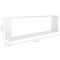 vidaXL Wall Cube Shelf 2 pcs High Gloss White 100x15x30 cm Engineered Wood