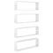 vidaXL Wall Cube Shelf 4 pcs High Gloss White 100x15x30 cm Engineered Wood