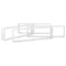 vidaXL Wall Cube Shelf 4 pcs High Gloss White 100x15x30 cm Engineered Wood