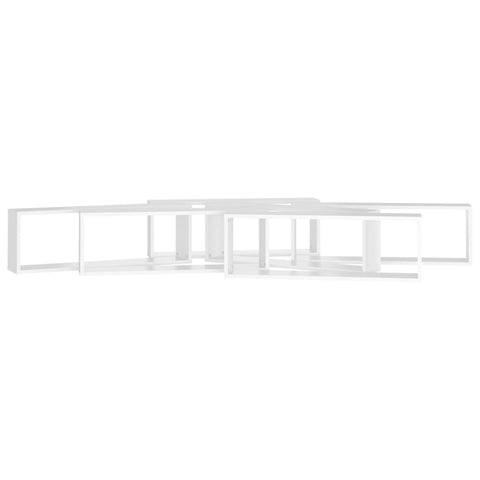 vidaXL Wall Cube Shelf 6 pcs White 80x15x26.5 cm Engineered Wood